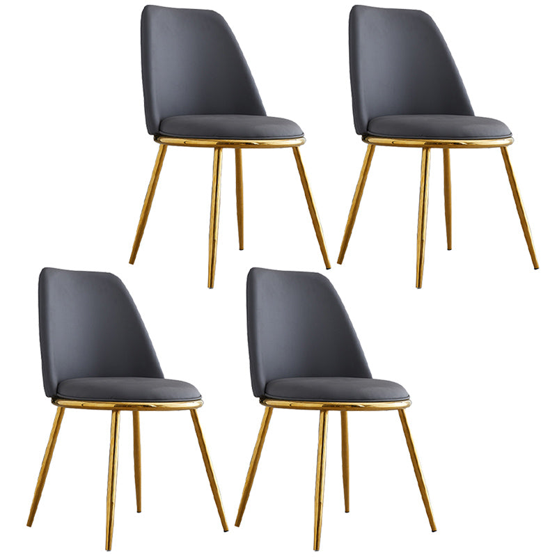 Leather Scandinavian Restaurant Side Chair Parsons Matte Finish Dining Chair