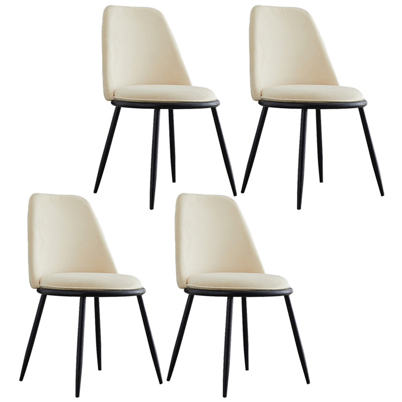 Leather Scandinavian Restaurant Side Chair Parsons Matte Finish Dining Chair