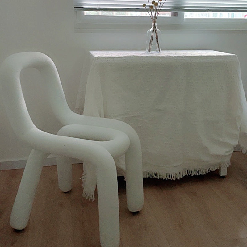 Samt-Designer-Wohnzimmer-Beistellstuhl, farbenfroher offener Esszimmerstuhl