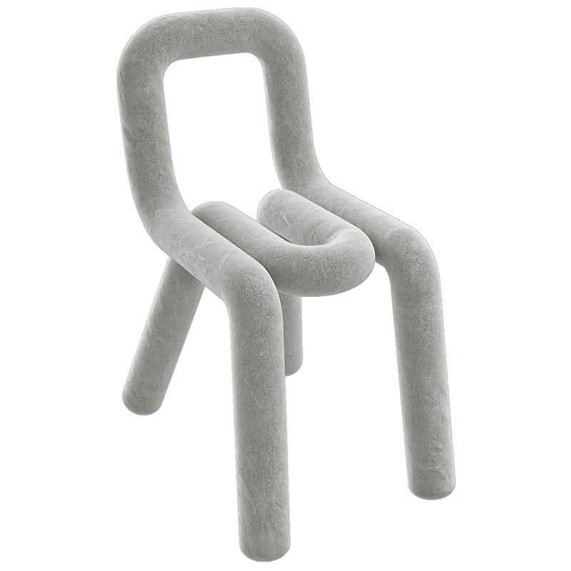 Samt-Designer-Wohnzimmer-Beistellstuhl, farbenfroher offener Esszimmerstuhl