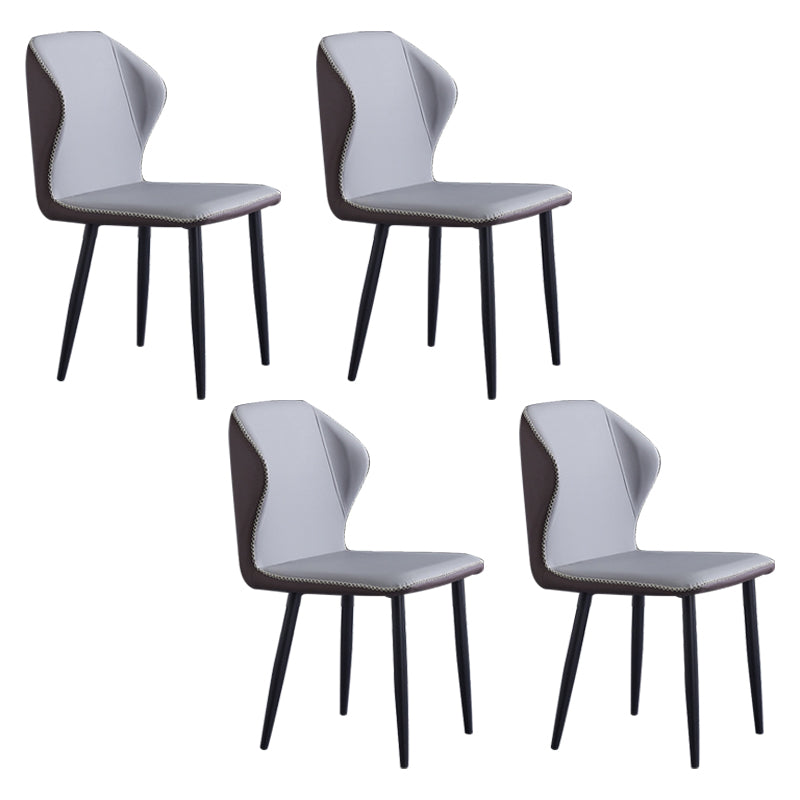 Contemporary Style Metal Chairs Wingback Side Kitchen Dining Room Chair