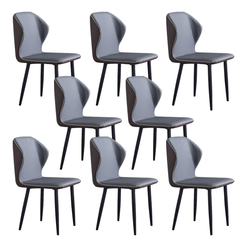 Contemporary Style Metal Chairs Wingback Side Kitchen Dining Room Chair