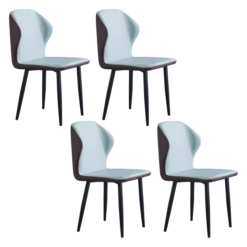 Contemporary Style Metal Chairs Wingback Side Kitchen Dining Room Chair