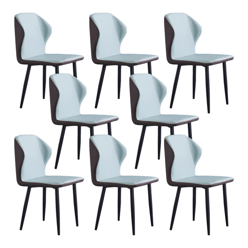 Contemporary Style Metal Chairs Wingback Side Kitchen Dining Room Chair