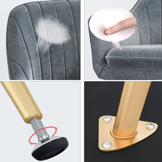 Sillas de comedor de metal de estilo escandinavo, silla de cojín para cafetería con brazo