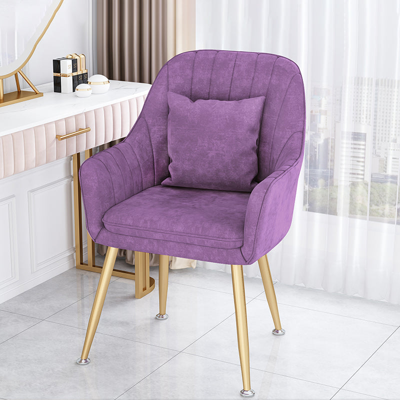 Sillas de comedor de metal de estilo escandinavo, silla de cojín para cafetería con brazo