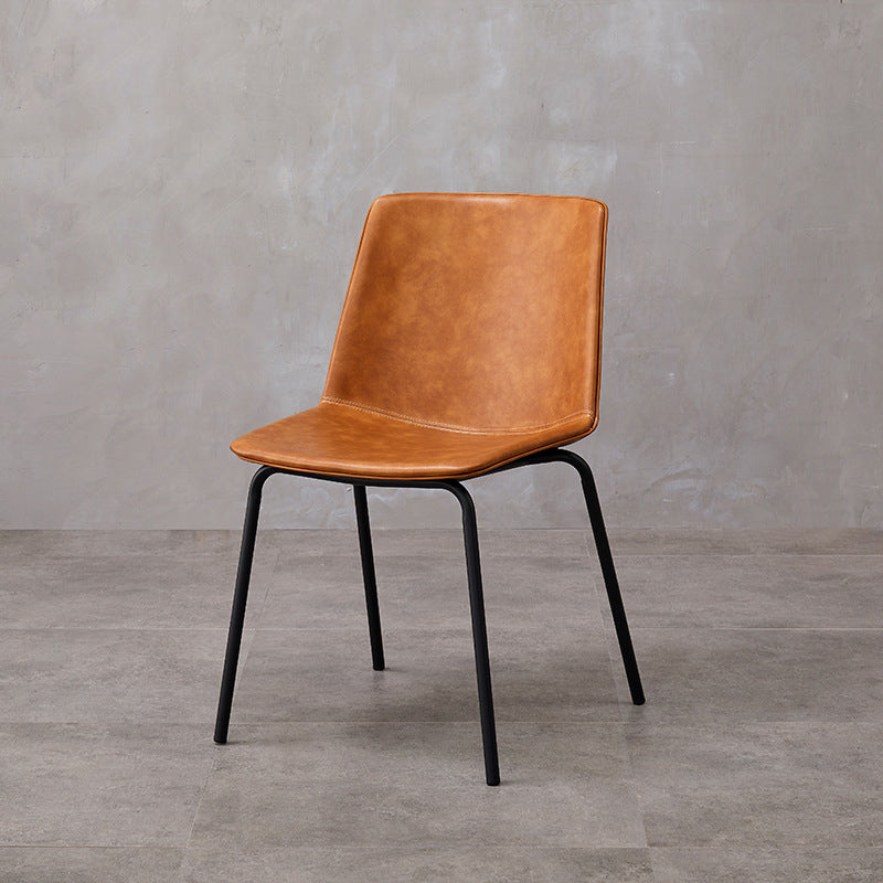 Ensemble de chaises latérales à dossier solide de salle à manger de cuisine de chaise en métal de style contemporain