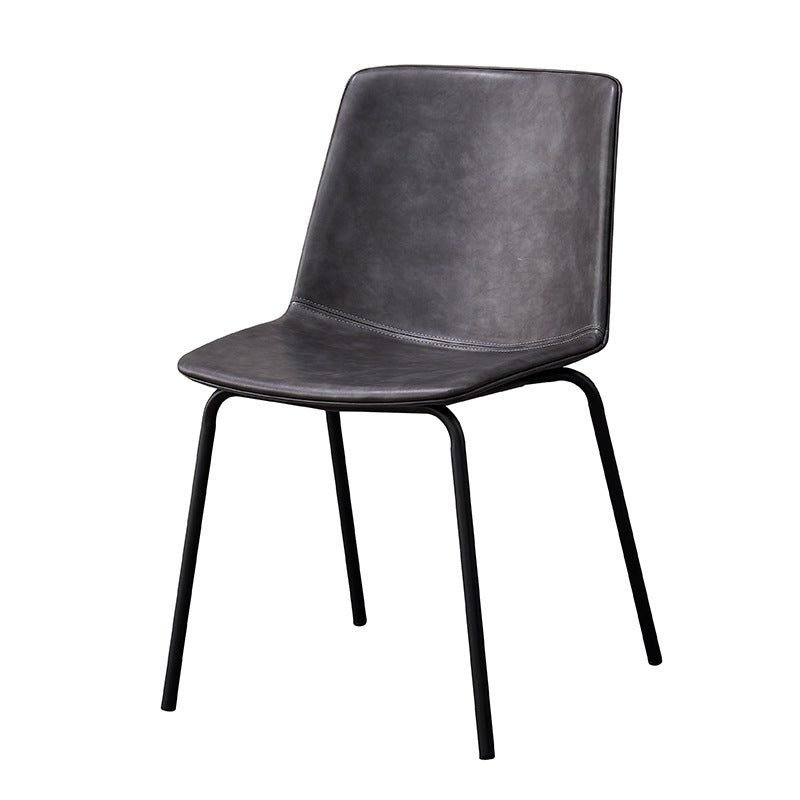 Ensemble de chaises latérales à dossier solide de salle à manger de cuisine de chaise en métal de style contemporain