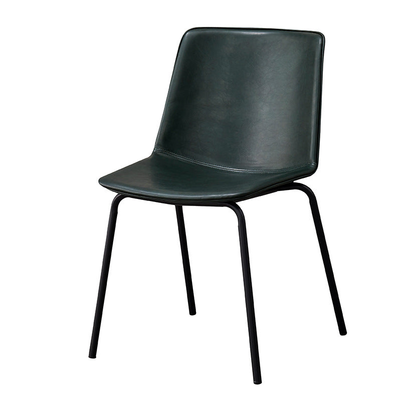 Ensemble de chaises latérales à dossier solide de salle à manger de cuisine de chaise en métal de style contemporain