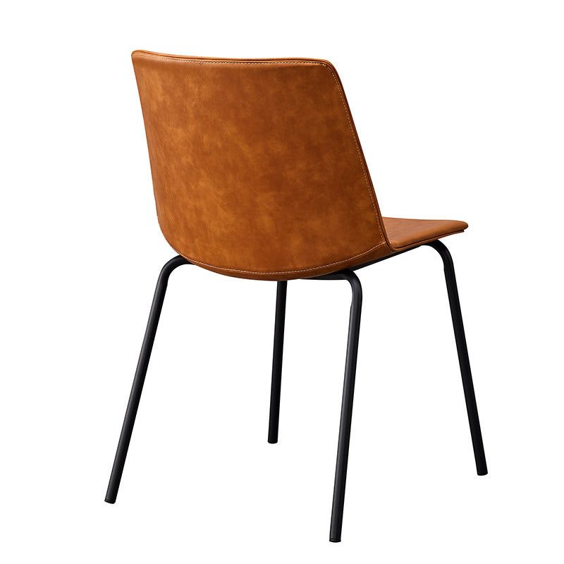 Ensemble de chaises latérales à dossier solide de salle à manger de cuisine de chaise en métal de style contemporain