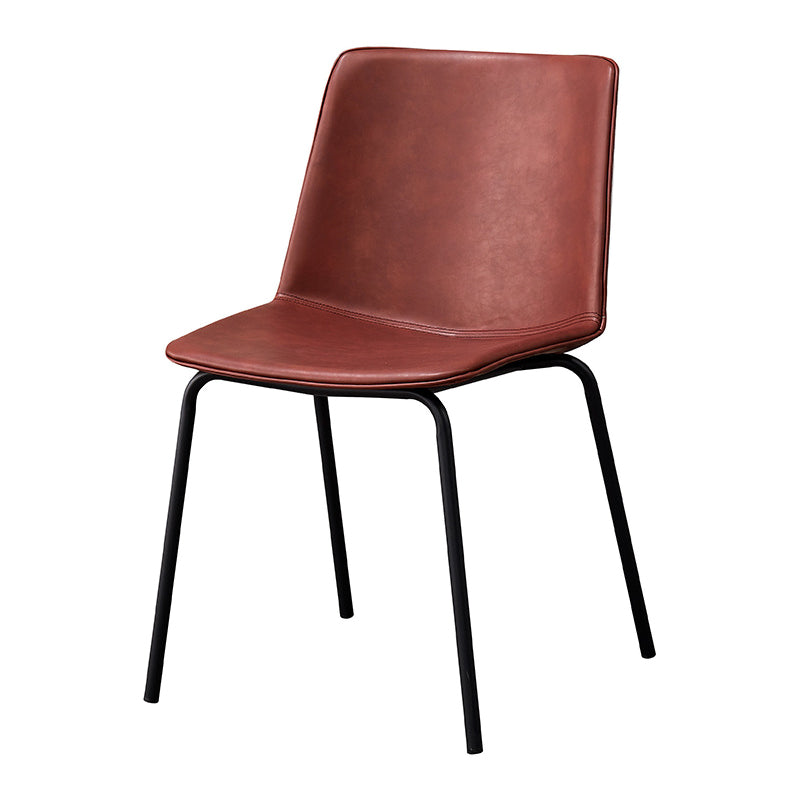 Ensemble de chaises latérales à dossier solide de salle à manger de cuisine de chaise en métal de style contemporain