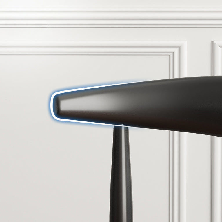 Contemporary Metal Side Chair Restaurant Armless Cow Horn Open Back Dining Side Chair