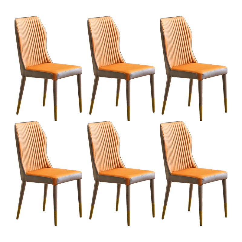 Scandinavian Style Upholstered Armless Dining Chairs Wingback Side Chair for Home
