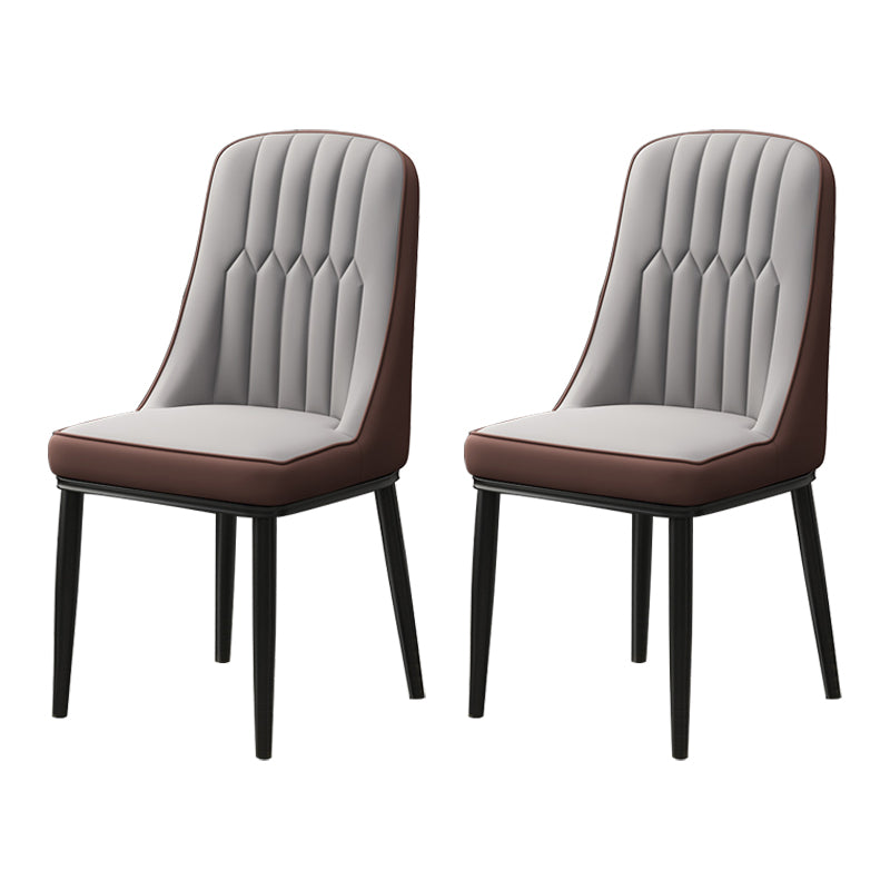 Scandinavian Style Metal Dining Chair Dining Room Parsons Armless Chair