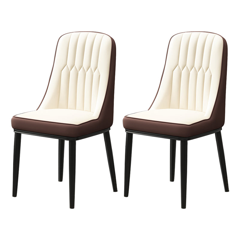 Scandinavian Style Metal Dining Chair Dining Room Parsons Armless Chair