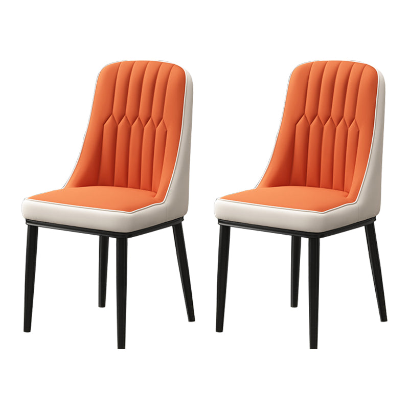 Scandinavian Style Metal Dining Chair Dining Room Parsons Armless Chair