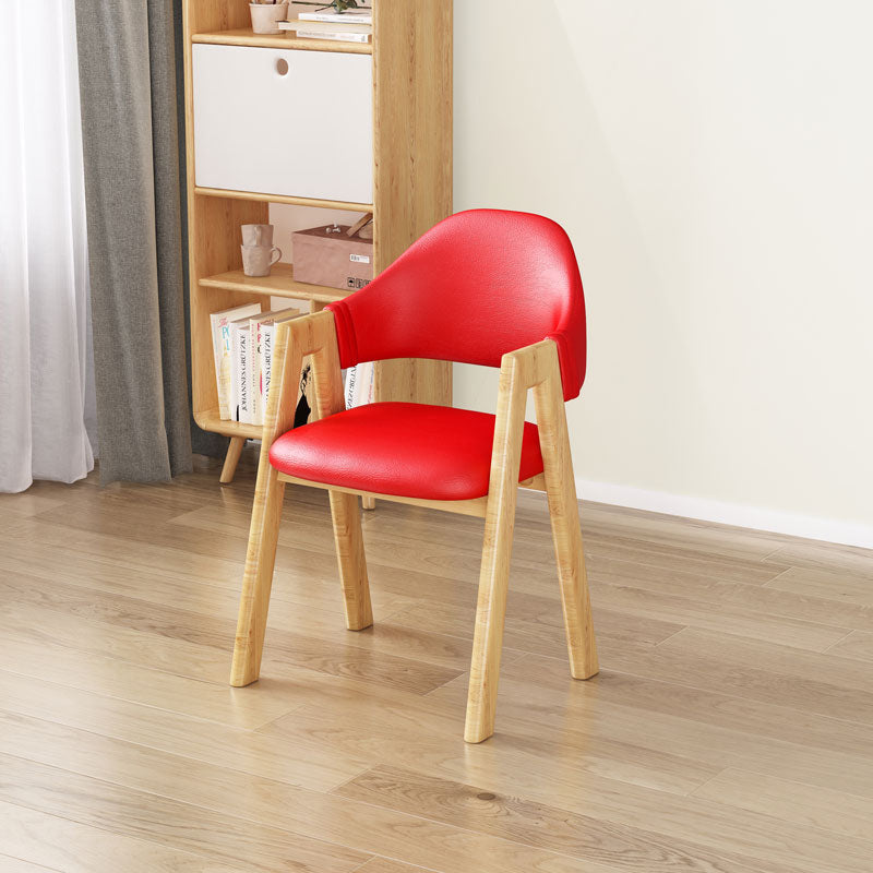 Upholstered Scandinavian Coffee Shop Arm Chair Open Matte Finish Dining Chair
