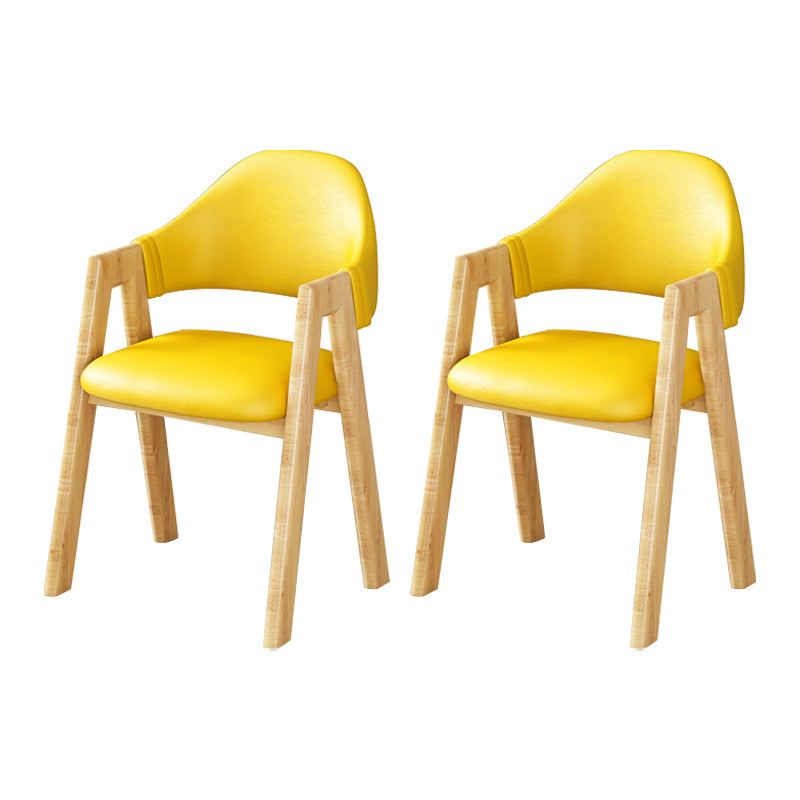 Upholstered Scandinavian Coffee Shop Arm Chair Open Matte Finish Dining Chair