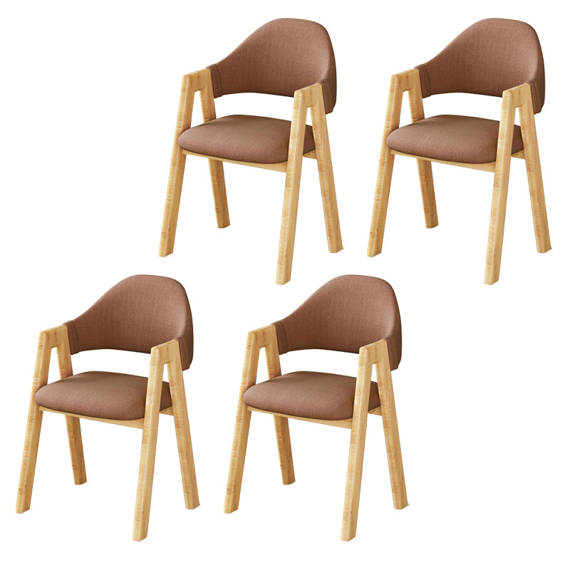 Upholstered Scandinavian Coffee Shop Arm Chair Open Matte Finish Dining Chair