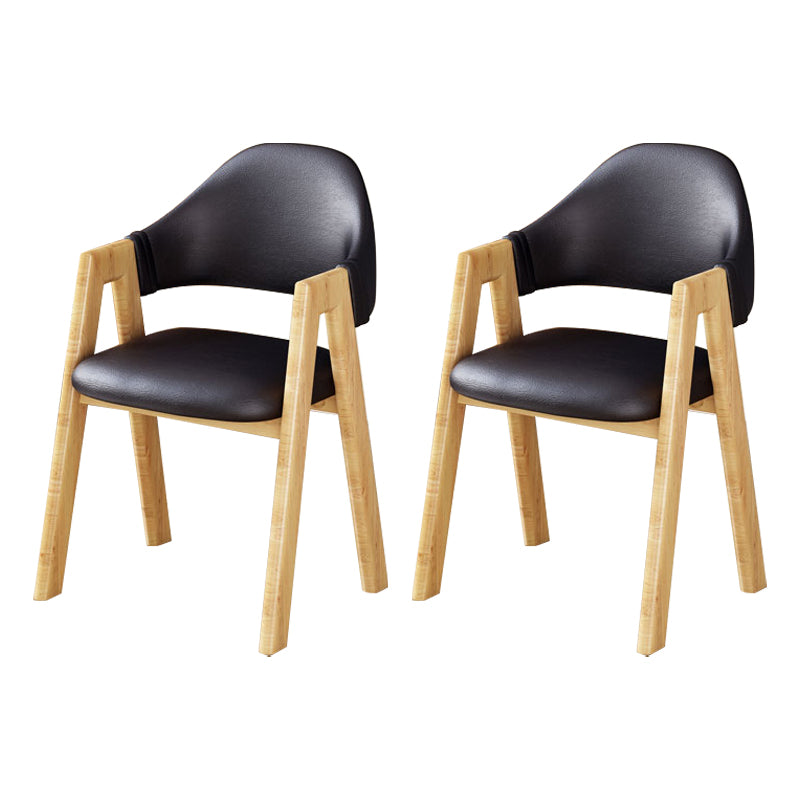 Upholstered Scandinavian Coffee Shop Arm Chair Open Matte Finish Dining Chair