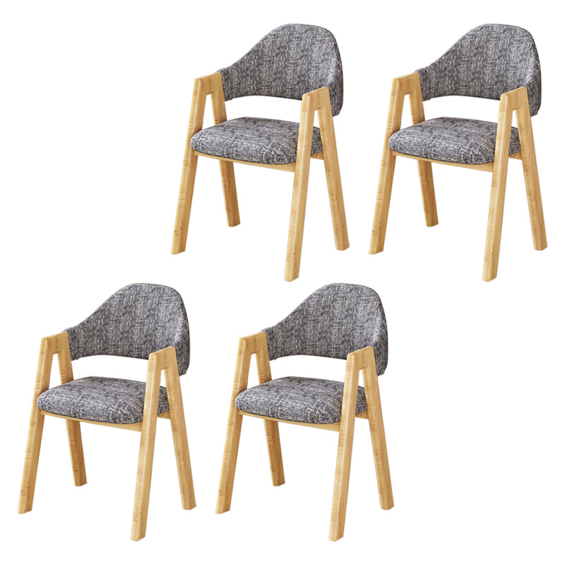Upholstered Scandinavian Coffee Shop Arm Chair Open Matte Finish Dining Chair