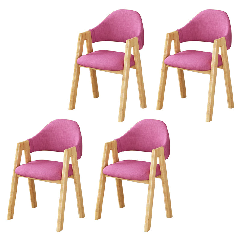 Upholstered Scandinavian Coffee Shop Arm Chair Open Matte Finish Dining Chair