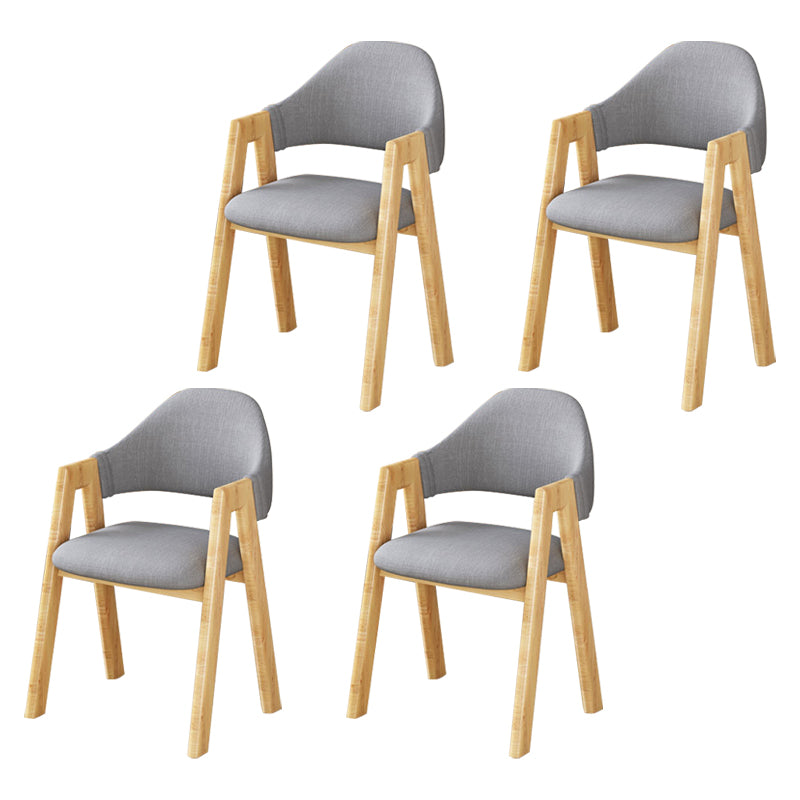Upholstered Scandinavian Coffee Shop Arm Chair Open Matte Finish Dining Chair