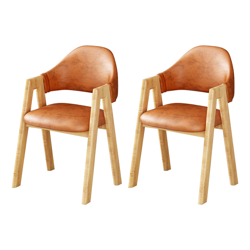 Upholstered Scandinavian Coffee Shop Arm Chair Open Matte Finish Dining Chair