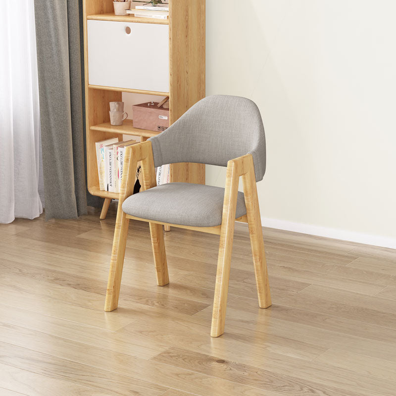 Upholstered Scandinavian Coffee Shop Arm Chair Open Matte Finish Dining Chair