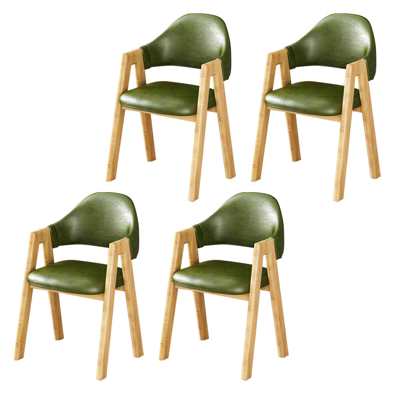 Upholstered Scandinavian Coffee Shop Arm Chair Open Matte Finish Dining Chair