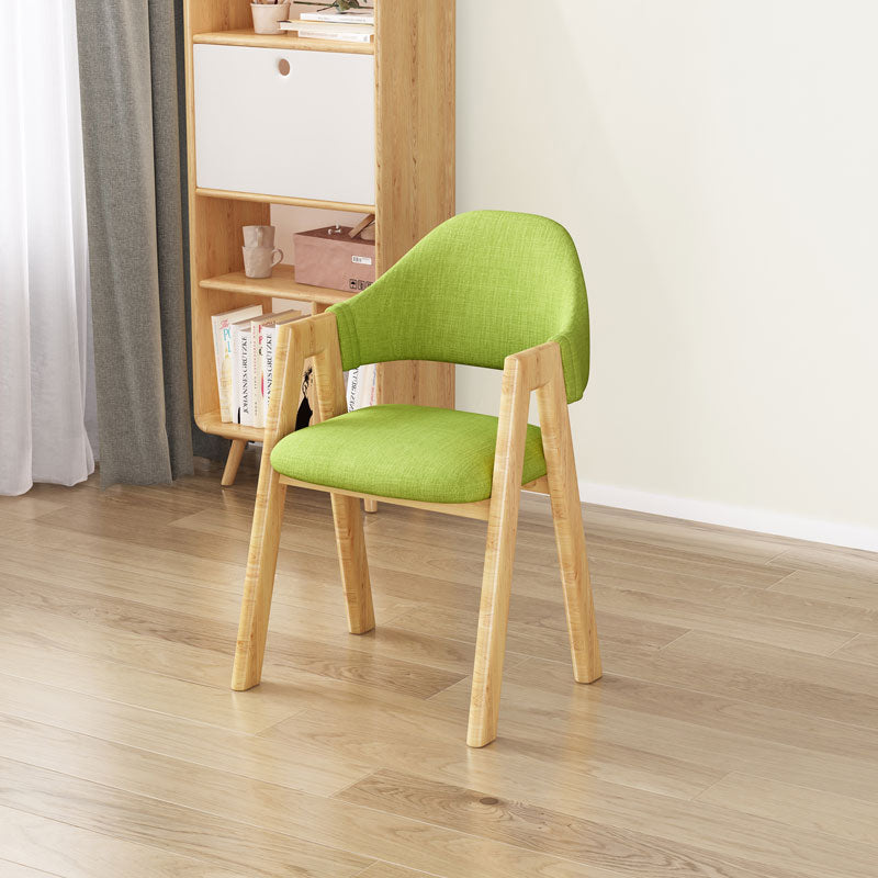 Upholstered Scandinavian Coffee Shop Arm Chair Open Matte Finish Dining Chair