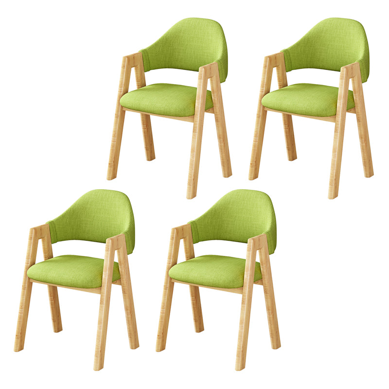 Upholstered Scandinavian Coffee Shop Arm Chair Open Matte Finish Dining Chair