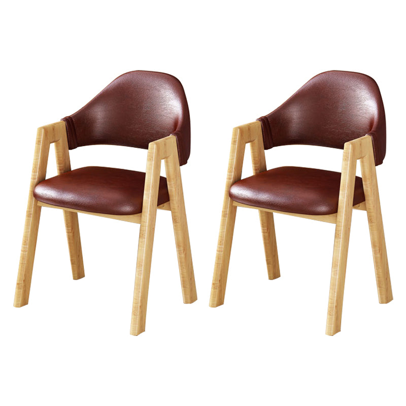 Upholstered Scandinavian Coffee Shop Arm Chair Open Matte Finish Dining Chair