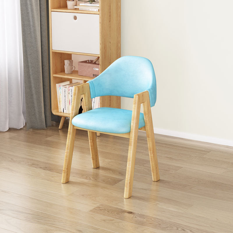Upholstered Scandinavian Coffee Shop Arm Chair Open Matte Finish Dining Chair