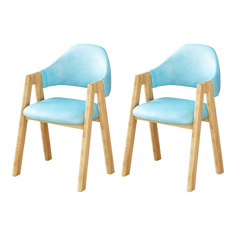 Upholstered Scandinavian Coffee Shop Arm Chair Open Matte Finish Dining Chair