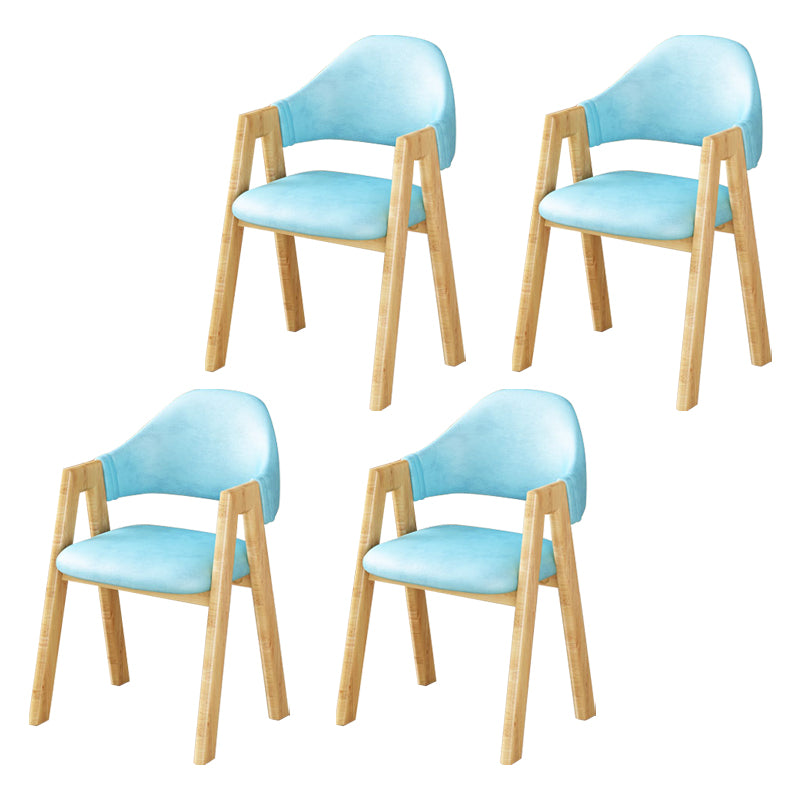 Upholstered Scandinavian Coffee Shop Arm Chair Open Matte Finish Dining Chair