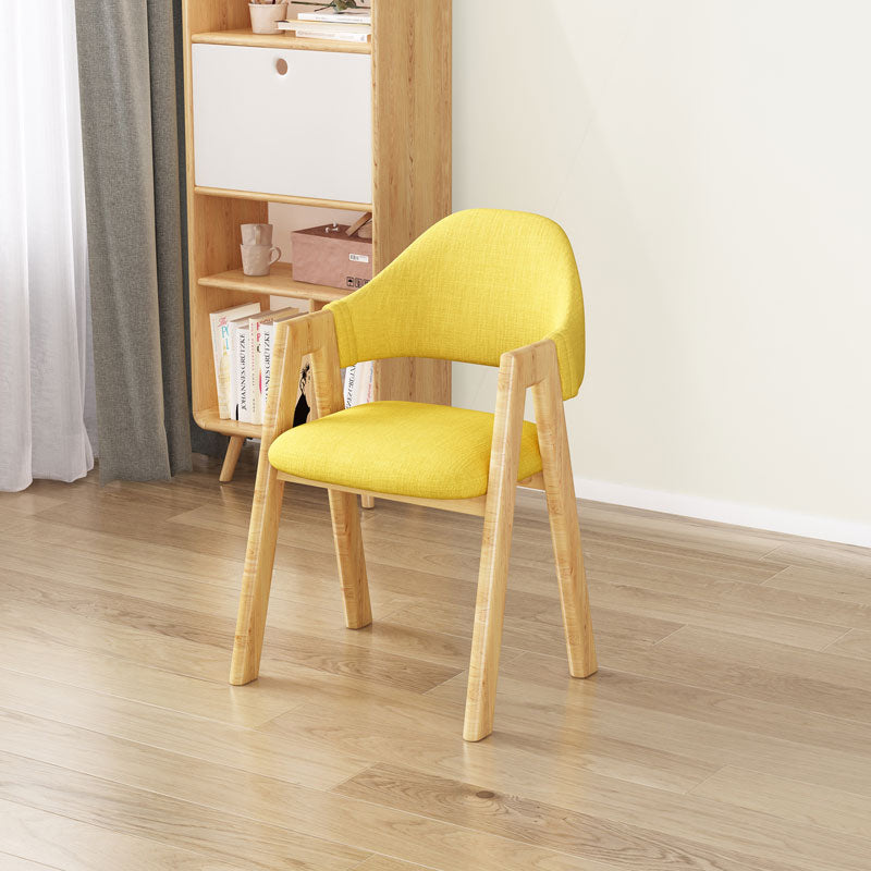 Upholstered Scandinavian Coffee Shop Arm Chair Open Matte Finish Dining Chair