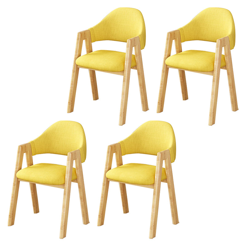 Upholstered Scandinavian Coffee Shop Arm Chair Open Matte Finish Dining Chair