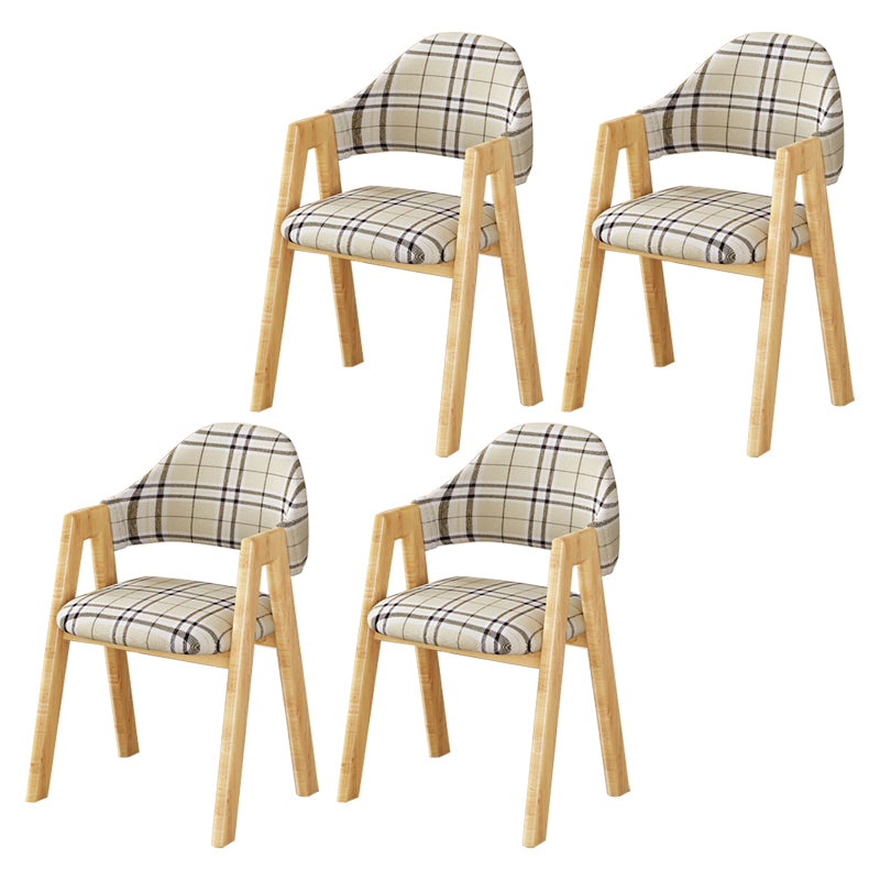 Upholstered Scandinavian Coffee Shop Arm Chair Open Matte Finish Dining Chair