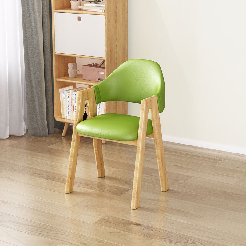 Upholstered Scandinavian Coffee Shop Arm Chair Open Matte Finish Dining Chair