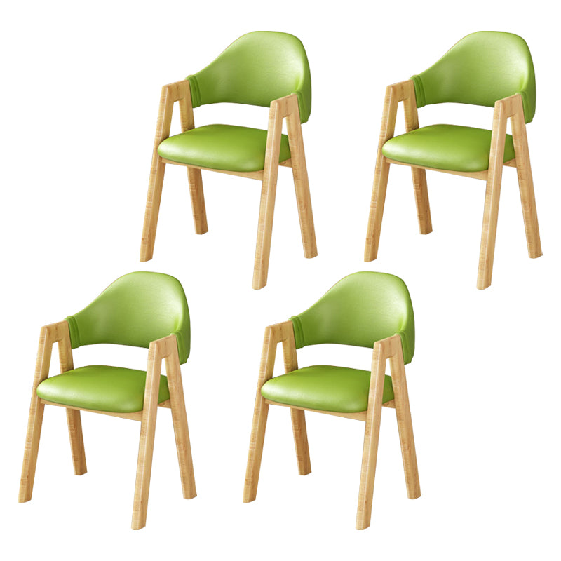 Upholstered Scandinavian Coffee Shop Arm Chair Open Matte Finish Dining Chair