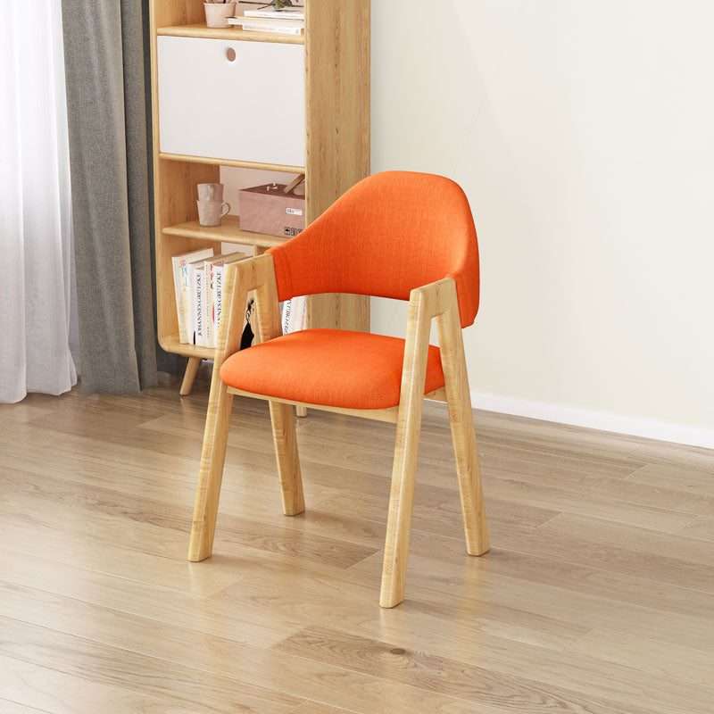 Upholstered Scandinavian Coffee Shop Arm Chair Open Matte Finish Dining Chair