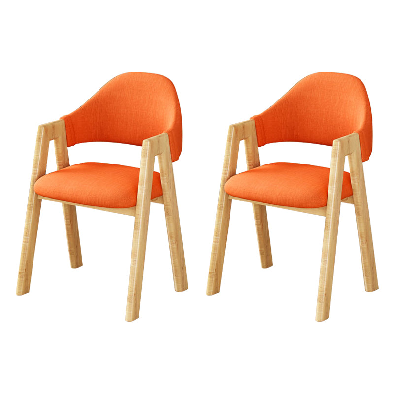 Upholstered Scandinavian Coffee Shop Arm Chair Open Matte Finish Dining Chair