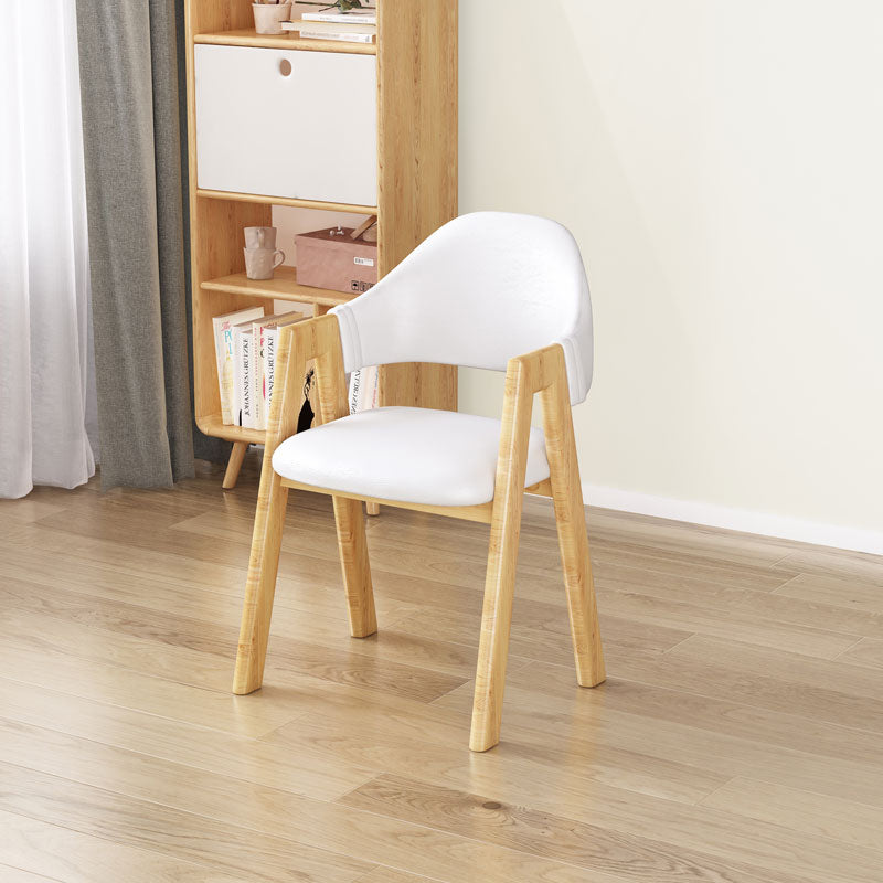 Upholstered Scandinavian Coffee Shop Arm Chair Open Matte Finish Dining Chair