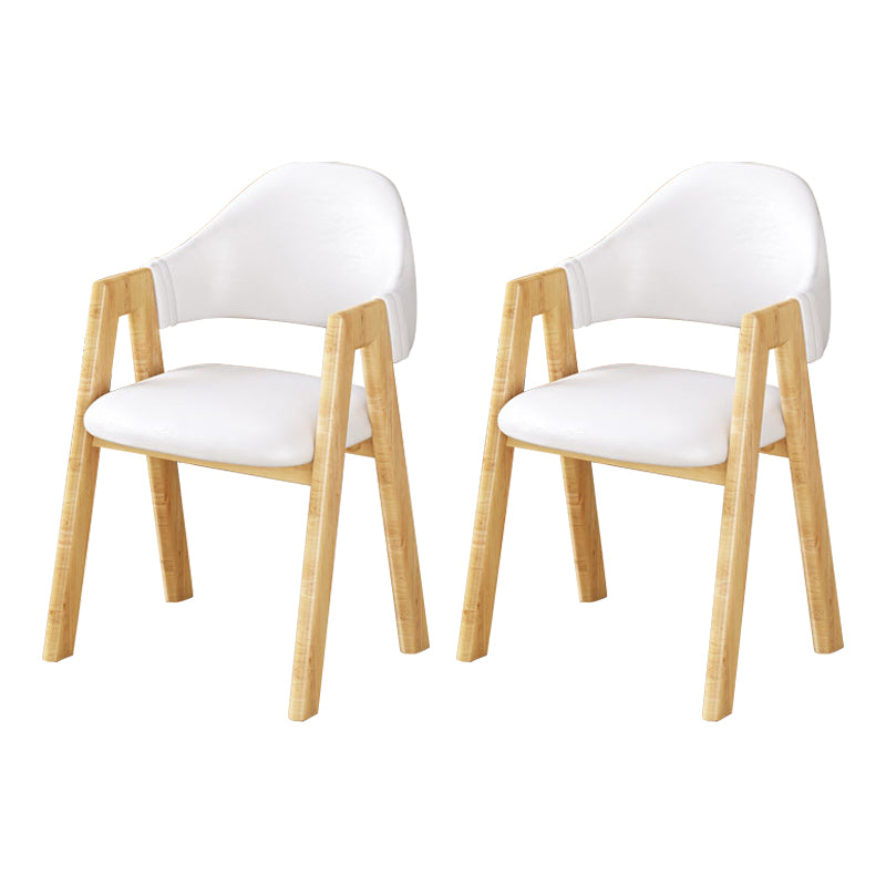 Upholstered Scandinavian Coffee Shop Arm Chair Open Matte Finish Dining Chair