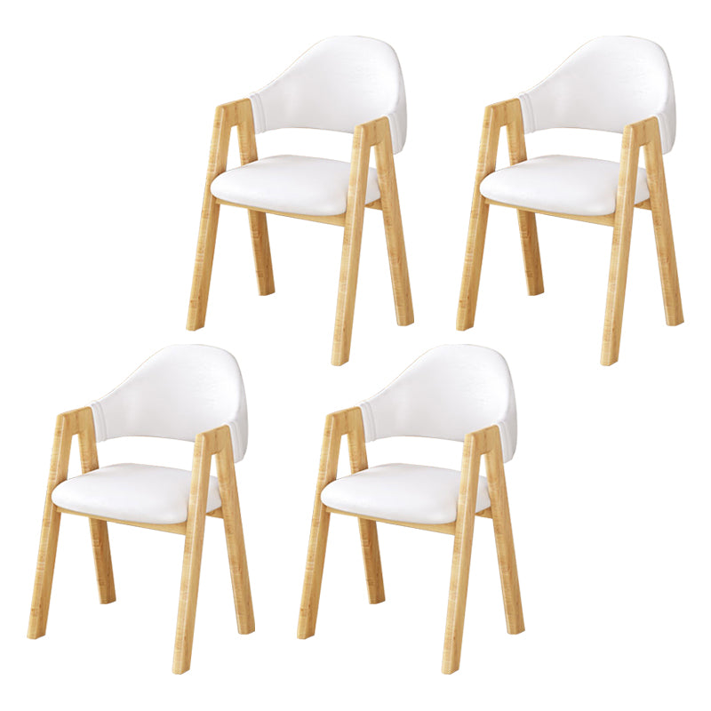 Upholstered Scandinavian Coffee Shop Arm Chair Open Matte Finish Dining Chair
