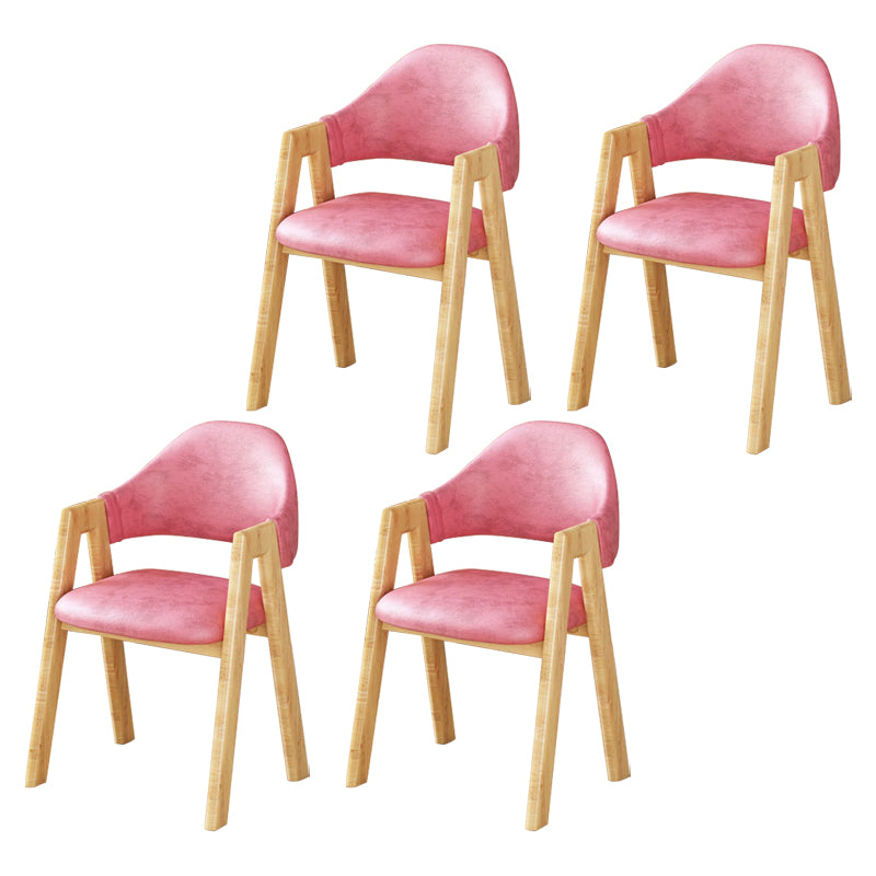 Upholstered Scandinavian Coffee Shop Arm Chair Open Matte Finish Dining Chair