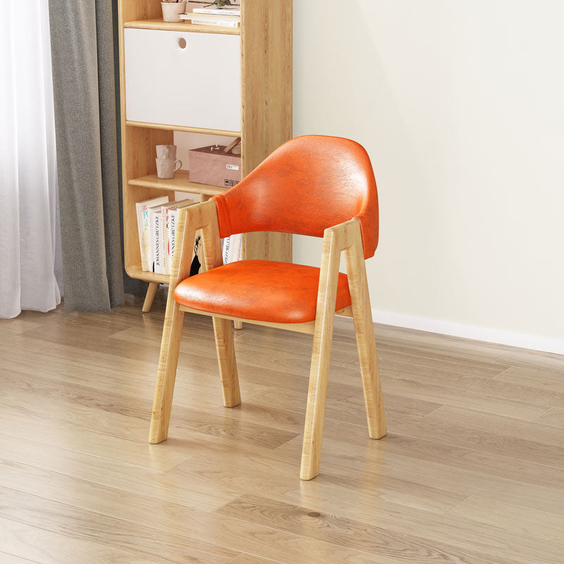 Upholstered Scandinavian Coffee Shop Arm Chair Open Matte Finish Dining Chair