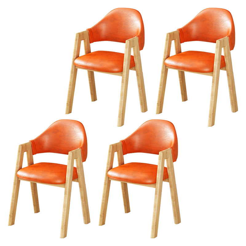 Upholstered Scandinavian Coffee Shop Arm Chair Open Matte Finish Dining Chair