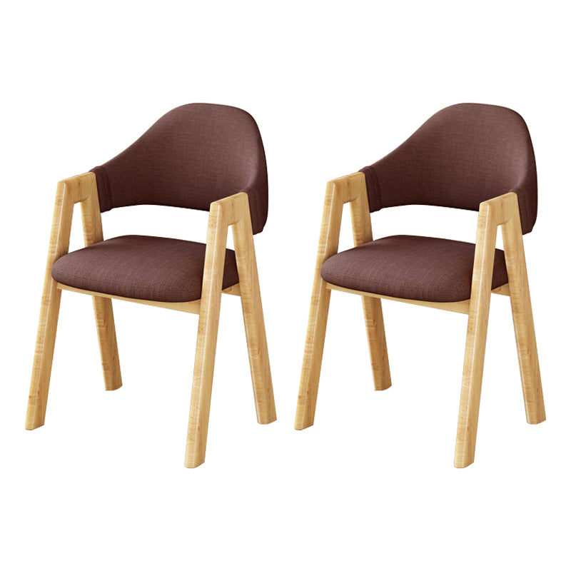 Upholstered Scandinavian Coffee Shop Arm Chair Open Matte Finish Dining Chair
